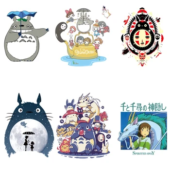 9 stiluri de mare vinil anime Vecinul Meu Totoro autocolante călcat pe T-shirt DIY de transfer de căldură lavabil patch-uri pentru copii
