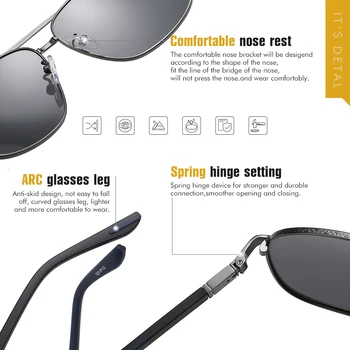 CoolPandas Bărbați Polarizat ochelari de Soare Brand Clasic Pătrat ochelari de Soare Gradient Lens Conducere UV400 Ochelari de Oculos Pentru Bărbați/Femei