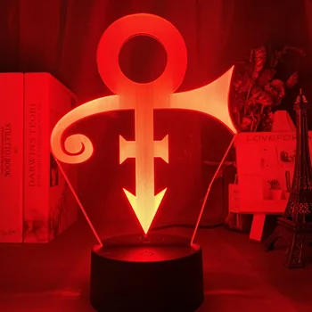 Acrilice Led Lumina de Noapte Prințul Simbol Logo-ul Veioza pentru Birou Decorare Camera cu Senzor Tactil Color Schimbarea de Masă Usb Lampa