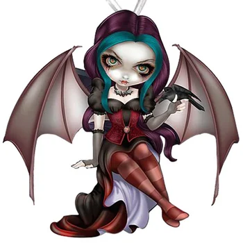 'Liliac Vampir' Rășină Fantomă Femeie Colier Creatoare De Moda Lady Colier De Halloween Esențiale Strigoi Legenda Desene Animate Colier