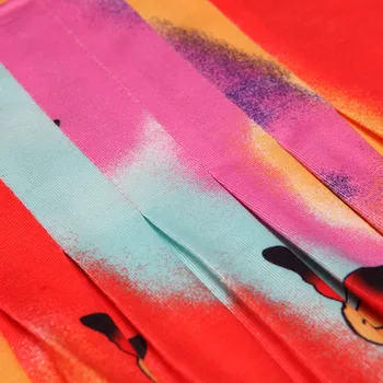 Moda Fluture De Imprimare Tie-Dye Maneci Scurte Rochie Pentru Femei Casual Femei Rotund Gat Vrac Rochii De Vară 2021 Noi Sundress