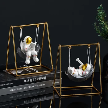 Nordinc Decor Acasă Astronaut Ornamente Drăguț Rășină Caracter Modelul De Living, Pat Cameră Decor Decor De Crăciun Cadouri
