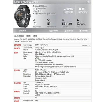 Ceas Original Display Pentru Samsung Galaxy Watch 46mm SM-R800 R800 R805 42mm SM-R810 R810 R815 Display LCD de Asamblare Ecran Tactil