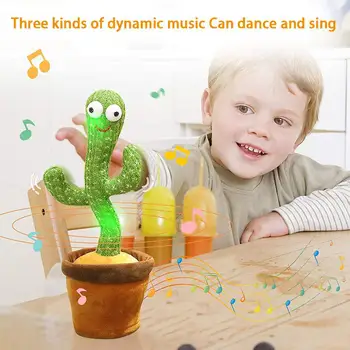 Să cânte și înregistra Cactus Jucărie de Pluș Electronice se Agită Dans jucărie de pluș drăguț Dans Cactus Educație Timpurie de Jucărie Pentru copii