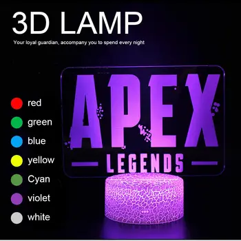 3D Apex Legende LOGO-Lumina de Noapte Led Culori Schimbă Lumina pentru CAMERA Idei de Decor COOL Eveniment Premiul Jucătorii de Naștere Cadou