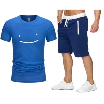 2021 populare noi de bumbac pentru bărbați T-shirt, pantaloni Scurți de Sport Set de vară de înaltă calitate bumbac T-shirt sport rulează set