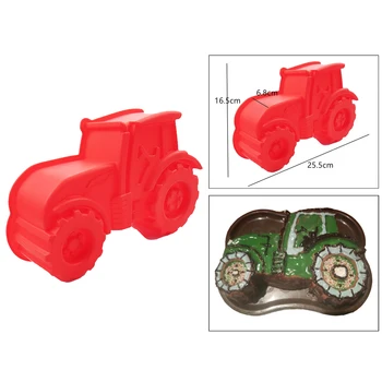 DIY 3D Red Tractor Silicon de Copt Matrițe Mould pentru Tort de Ciocolată, Deserturi, Bomboane