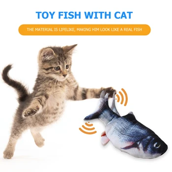 Electric Floppy Pește Pisică Jucărie Realist Flop Pestele Pisica Care se Misca USB Reîncărcabilă de Mișcare Distractive Jucarii Interactive