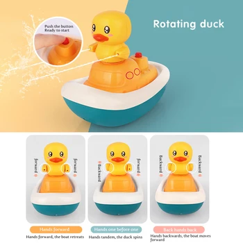 Creative Jucarii de Baie Duck jet de Apă Jucării Plutitoare Cadă de baie Jucarii de Rotație jet de Apă Jucării pentru Copii Baby