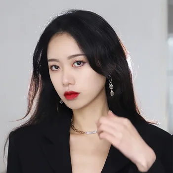 2021 New Sosire Moda Pandantiv Lung Cercei Trendy Picătură De Apă De Femei Legăna Cercei De Sex Feminin Coreeană Bijuterii Trendy