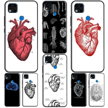 Vintage Anatomie Inima Cardiac Creierul Asistenta Caz Pentru Xiaomi Redmi Nota 10 Pro Nota 8 9 Pro Nota 9 8T Funda Pentru Redmi 9T 9A 9C 8A