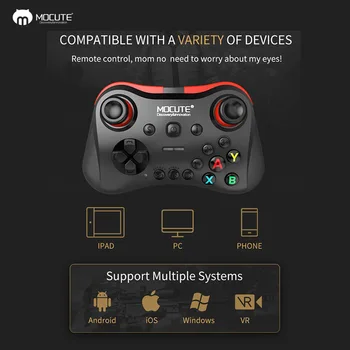 MOCUTE 056 Wireless Bluetooth Gamepad Controller Joystick Controler de la Distanță pentru Android & iOS Telefoane Inteligente VR WINDOWS PC, TV BOX