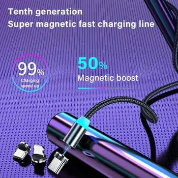 5V2A Rapid de Încărcare Magnetic Cablu Micro USB de Tip C Cablu Pentru Iphone Telefonul Mobil Xiaomi Magnet de Date Incarcator USb Cablu de Sârmă