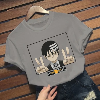 Soul Eater Anime Japonez T Shirt Barbati T-shirt Echipajul Gât Moale Montate Manga Anime Amuzant Tricou Haine