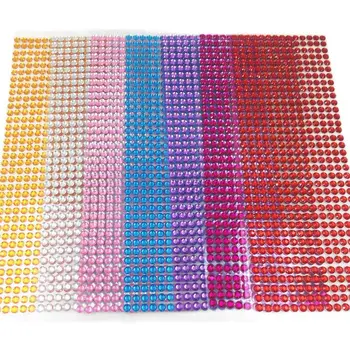 1040 Particule 3mm Cereale Diamant Autocolante Telefon Mobil de Jucărie Mașină Autocolante Decorative Bijuterie de Cristal Diy Spumante Copii Autocolante
