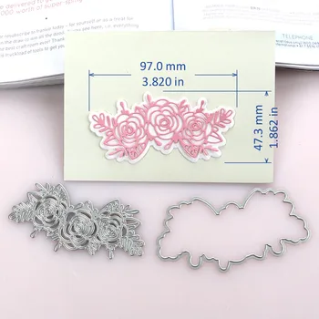 DUOFEN TĂIERE de METAL MOARE de trandafir flori de decupaj set 2 buc pentru DIY papercraft proiecte Hârtie Album Album 2020 nou