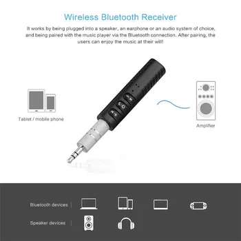 Jack de 3,5 mm Bluetooth Wireless Receiver Bluetooth 5.0 Adaptor Wireless Aux Receptor Adaptor Pentru Casti PC Muzica MP3 Difuzor