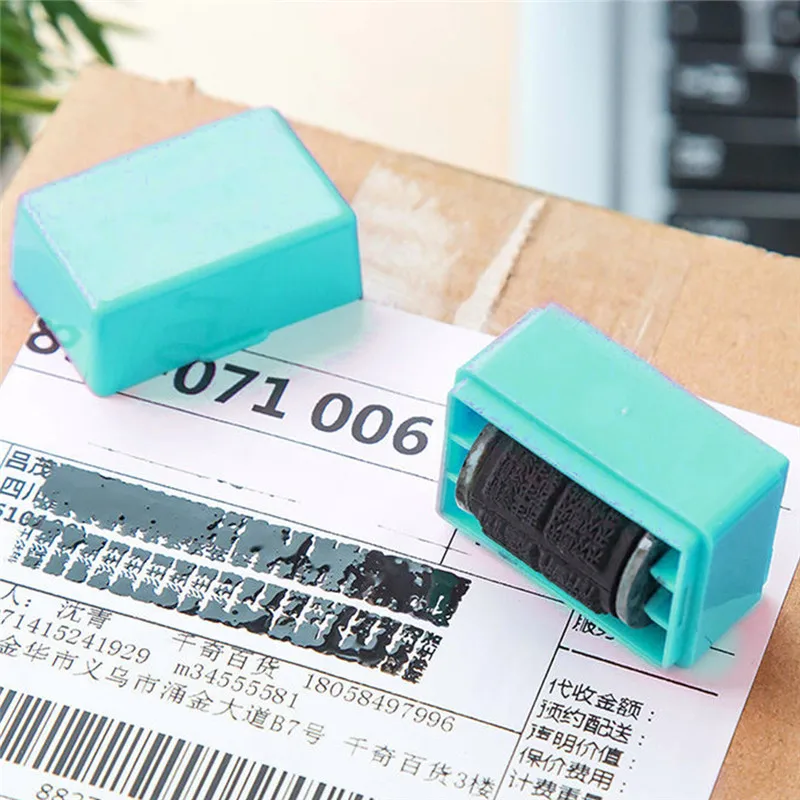 Stil de moda de Rulare Deformat Confidențiale Sigiliu de Cerneală Scrapbooking cu Role Stamp Garda ID-ul Tau SelfInking Timbru Murdar Codul de Securitate