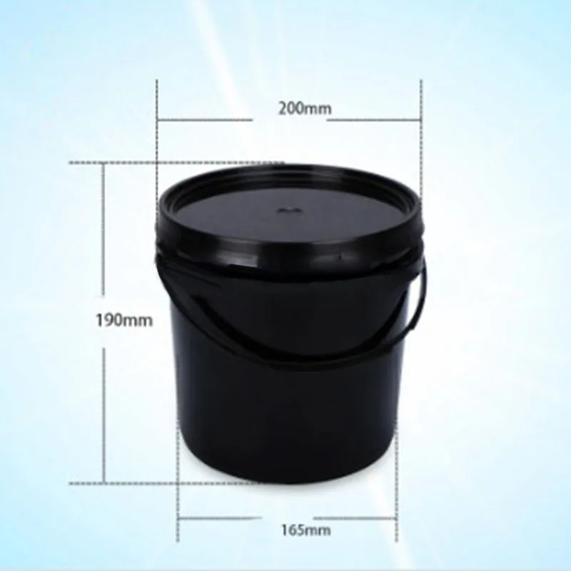 Portabil din Plastic Negru Găleată Găleată Vopsea Mâner Recipient Cu Capac 5L Fierbinte