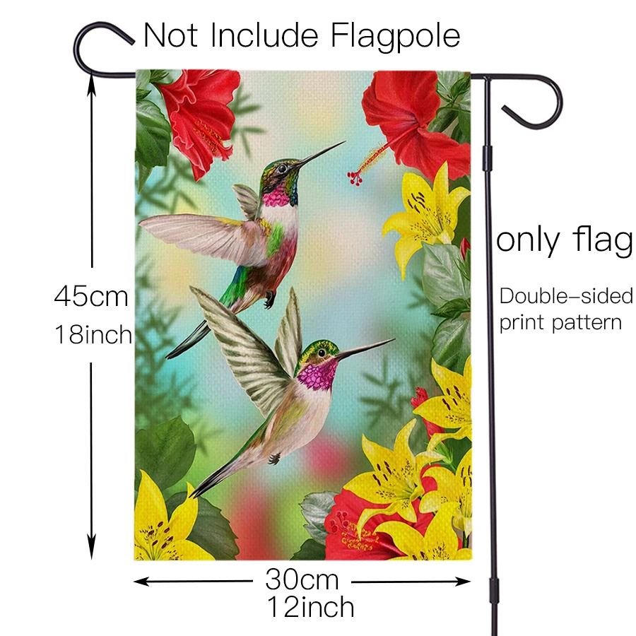 Bine ati venit Primavara Pavilion Gradina de Flori Colorate de zi cu Zi de Păsări Decorative 30x45cm/12x18