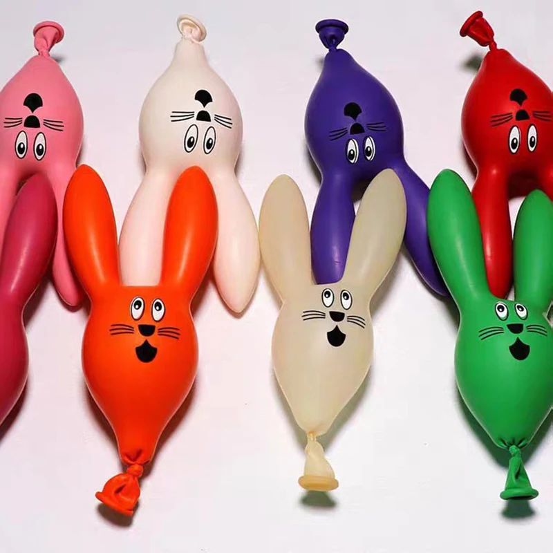 10buc Drăguț Imprimate, Baloane Latex Iepure în Formă de Balon Copil de Dus Fundal Decorare Jucării pentru Copii Ballon Globos