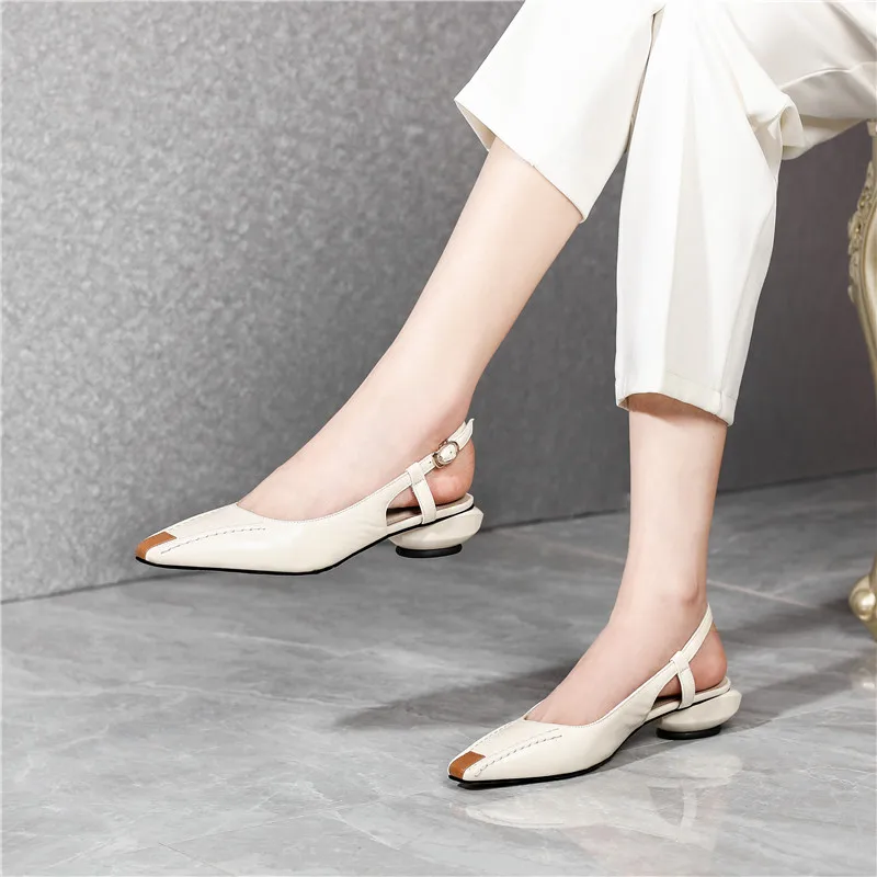 MORAZORA 2021 New Sosire Femei Sandale din Piele Doamnelor Singure Pantofi de Vara Superficial Orez Alb Culoare Pantofi Casual
