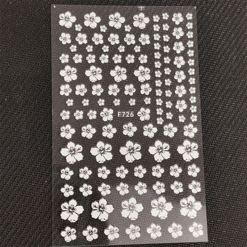 3D Nail Sticker Decalcomanii Autocolante Adezive pentru Unghii Frumoase Flori de Cires Autocolante pentru Manichiura Nail Art Decor