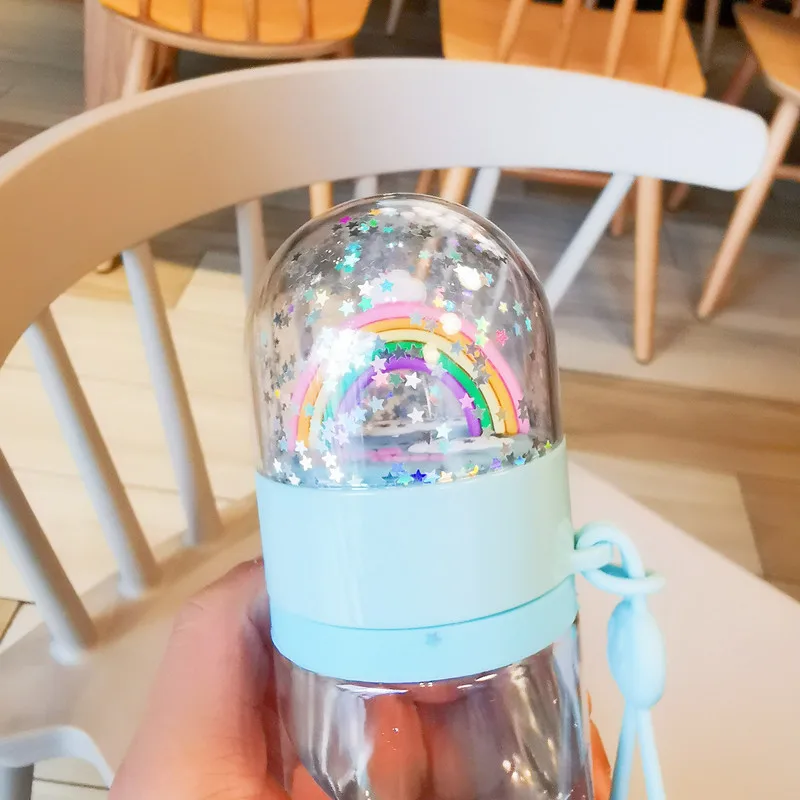 Unicorn Curcubeu Sticla de Apa de Plastic Portabil stil coreean Cadou Dulce Creativ Student Cana Pentru Cafea cu Lapte Ceașcă de Ceai