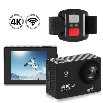 4K Wifi Action Camera Hd 1080P 16Mp Casca Cam Impermeabil Dv Control de la Distanță Video Sport Dvr Negru