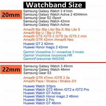 Uita-te la Banda Curea pentru Samsung Galaxy Watch Active 2 Banda 20mm 22mm pentru Samsung Gear S3 Samsung Galaxy Watch 42mm Bratara 46mm