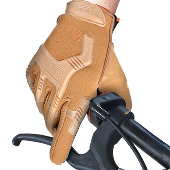Anti-derapare Mănuși de Motociclete Windproof Mountain Bike Tactică Lung Deget Mănuși de Biciclete Cald Echitatie Curse Respirabil Guantes