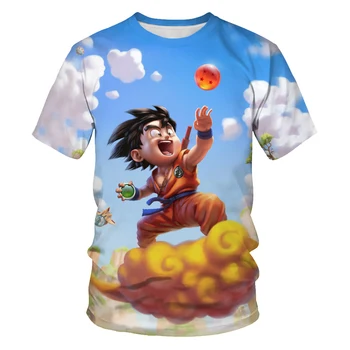 2021 Noua Moda de Vara Tricou pentru Bărbați T-shirt Anime Goku Caracter Imprimate 3D pentru Copii Casual Maneca Scurta Top Supradimensionat tricou