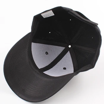 Capac Negru Culoare Solidă Sapca Snapback Capace De Pălării Montate Casual Hip Hop Palarii Pentru Barbati Femei Unisex