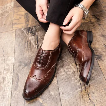 2019 lux în stil Italian barbati pantofi rochie office de afaceri de nunta barca subliniat pantofi de Mari dimensiuni toamna clasic de designer de brand