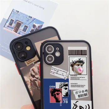Portret amuzant Poster Telefon Caz Pentru iPhone 11 Pro 12 Pro Max XS Max 7 8 Plus X XR SE 2020 Camera de Desene animate de Protecție Capacul din Spate