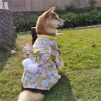 Animale de companie Câine, Pisică Japoneză Kimono cu Model flori de Cires