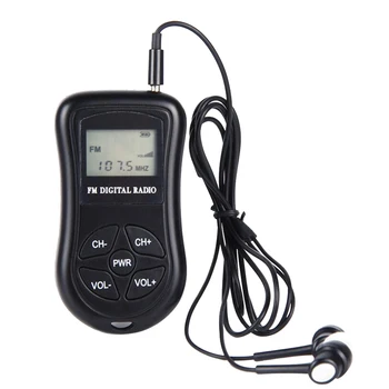 Radio portabil cu Baterii FM 60-108MHz Radio DSP Receptor cu Ecran LCD de 3,5 mm pentru Căști