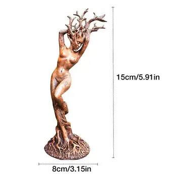 Pădure Zeita Masculin/Feminin Dumnezeu Statuie Rășină Ornamente Obiecte De Artizanat Copac Dumnezeu Statuie Podoabe Acasă Decoratiuni Pentru Gradina