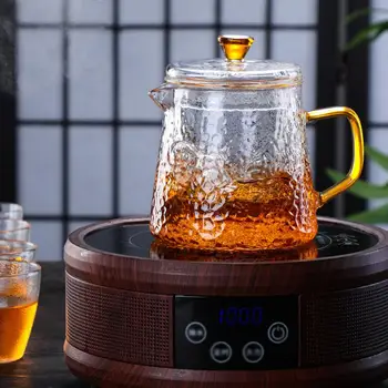 400ML Ceainic de Sticlă Cu Căptușite Filtru Biroul de Acasă de Cafea Ceai, Ceainic Cesti Set Rezistente la Căldură Ciocan de Flori de Ceai Cadou de Anul Nou