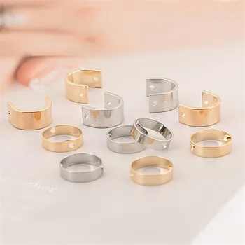 10buc Aur, Argint Formă de U Deschis Inele Rotunde Cerc Conectori DIY Cercei Constatările Manopera Metal de Luare de Bijuterii Accesorii