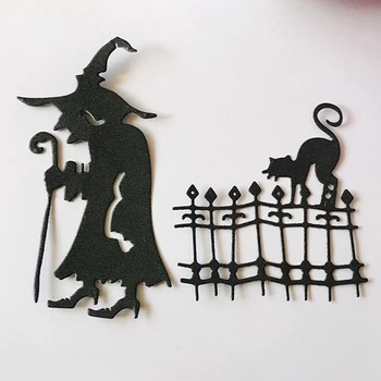 Halloween Vrăjitoare Femei Tăiere De Metal Moare Scrapbooking Mucegai Stencil Mor Reduceri Carte De A Face Ambarcațiunile De Relief Noi Moare Pentru 2020