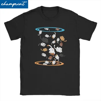 Neko Portaluri T-Shirt pentru Bărbați Atsume Neko Kawaii Joc Pisica Kitty Colector de Epocă Tricou Guler Rotund Tricouri Idee de Cadou Topuri