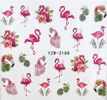 Unghii Autocolant Apă Decalcomanii de Desene animate Flamingo Decoratiuni de Arta Unghiilor Accesorii Pentru Manichiura Modele de Filigran Autocolante pentru Unghii