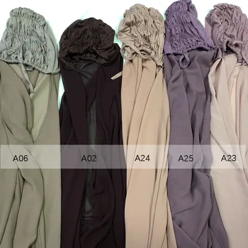 Personalizat instant sifon hijab, cu o bonetă de sub eșarfă design unic sifon hijab eșarfă pentru femeile Musulmane