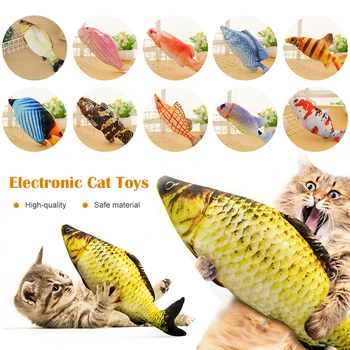 Electronice Animal de casă Pisică Jucărie 30CM Electric de Încărcare USB de Simulare Pește Jucării pentru Pisica Câine Guma de Joc Musca Consumabile Dropshiping