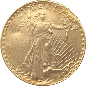 Wholesale Replica 1925-S $20 St. Gaudens Monedă Copie coper de fabricație placat cu aur