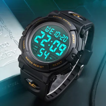 Bărbați Mișcarea Digitale Ceas Militar 50M rezistent la apă, Cronograf Militare Ceasuri Electronice Impermeabil часы мужские