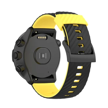 Înlocuire curea Silicon 24mm watchband Pentru Suunto 7 9/9 Baro/D5/Sport baro/spartan sport/Spartan Sport Încheietura mâinii HR brățară
