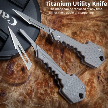 Aliaj de titan briceag camping în aer liber tactice de auto-apărare cuțit EDC cuțit multi-funcția de instrument de cuțit