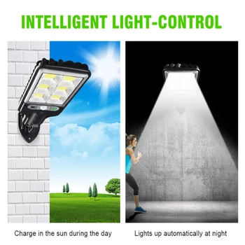 COB/LED Solar în aer liber, Gradina LED Lumina de Perete, Corp de Inducție Grădină, Terasă Usa de Garaj Impermeabil de Securitate Strada Lumina